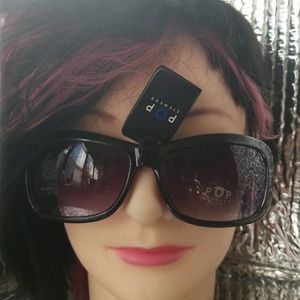 Women's black and silver sun shades